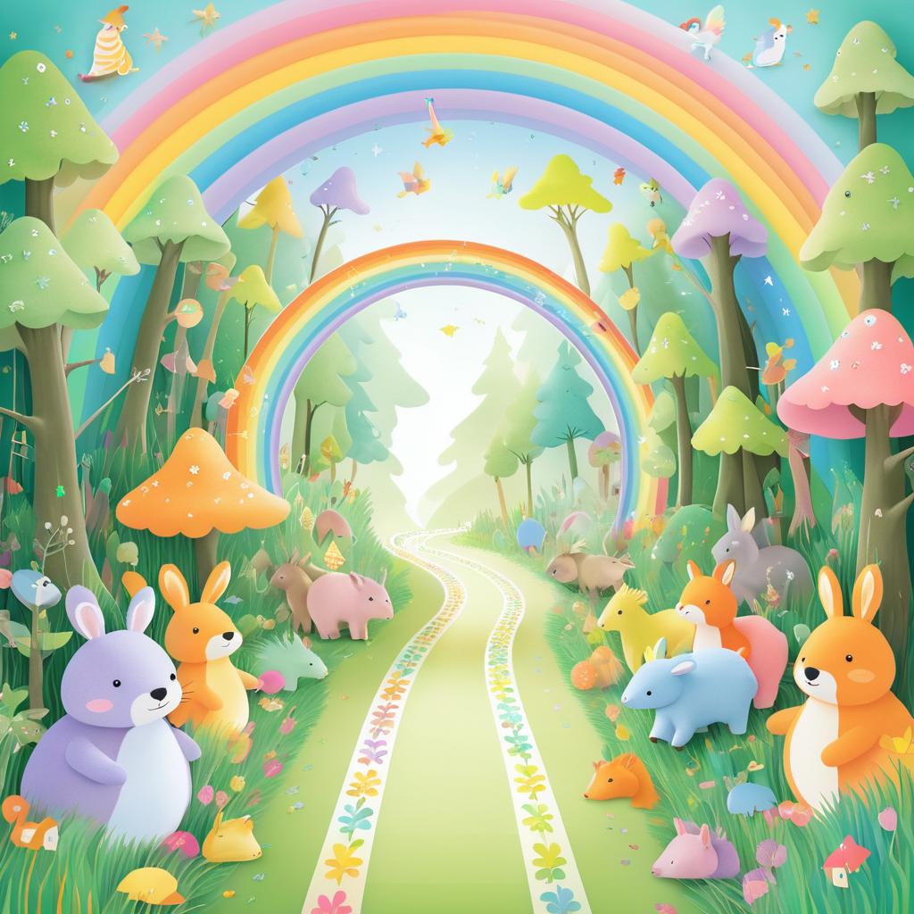 Whimsical Rainbow Trail in Children's Closet