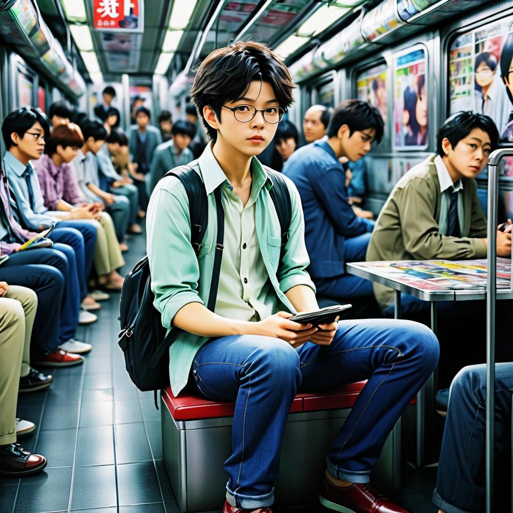 Anxiety in a Crowded Subway Scene