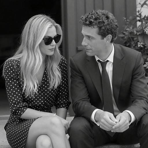 Intimate Outdoor Moment in Black and White