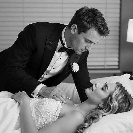 Elegant Black and White Tuxedo Photo