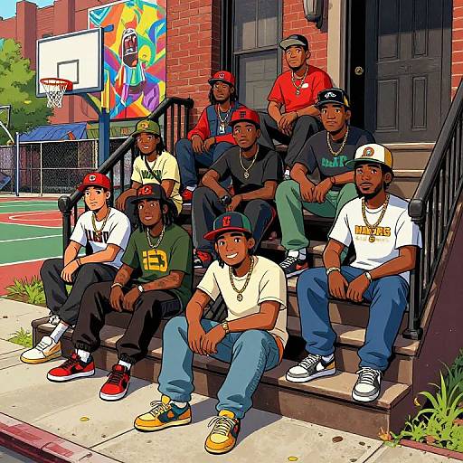 Boondocks Style Vibrant Urban Friends