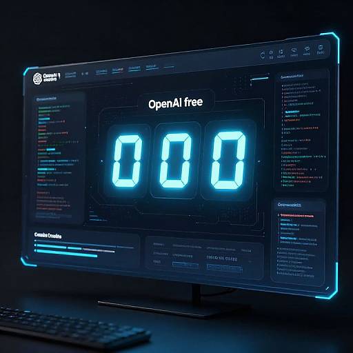 Futuristic AI Dashboard with Credits