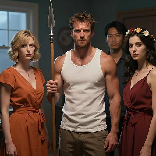 Dynamic Scene in a Dimly Lit Room