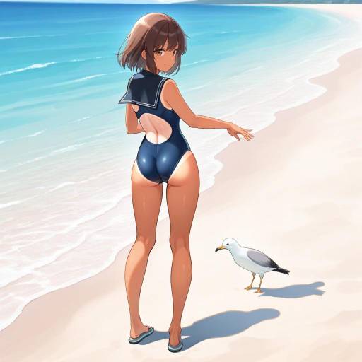 Energetic Admiral Kancolle at the Beach