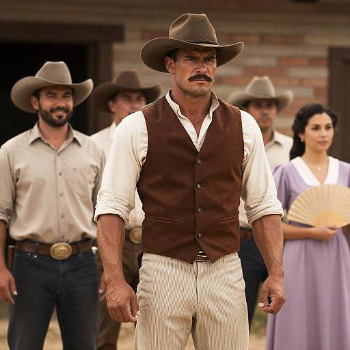 Rustic 19th Century Western Scene