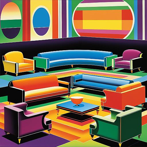 Vibrant Art Deco Sofa Designs by Outram Vibrant Art Deco Sofa Designs by Outram