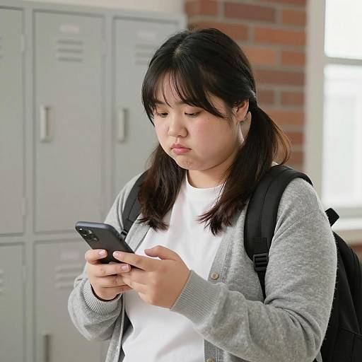 Casual Scene of a Young Asian Woman