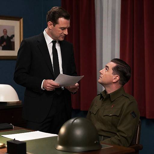 Dramatic Scene with Two Iconic Actors