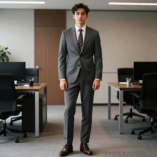 Confident Man in Tailored Suit