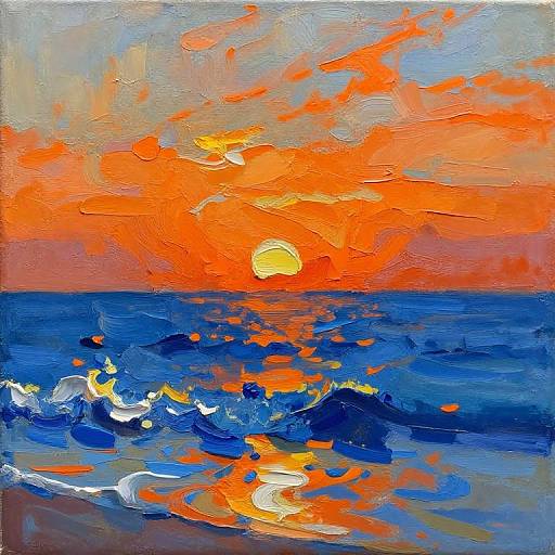 Abstract Seascape at Sunset