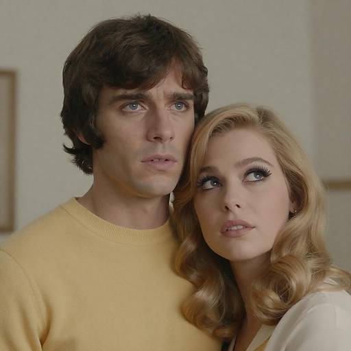 1970s Close-Up Couple Vintage Portrait