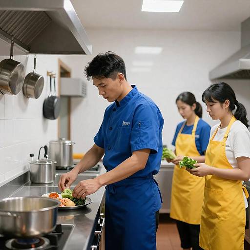 Chef in Action: A Dynamic Kitchen Scene