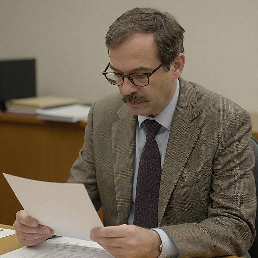 Focused Middle-Aged Man at Desk