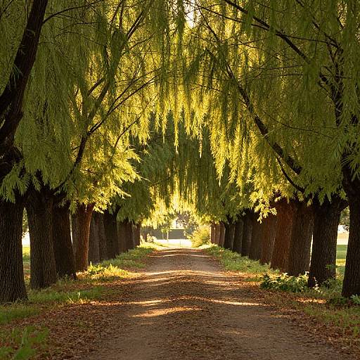 Serene Sunlit Forest Path
