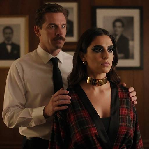 Intense Indoor Portrait of a Couple