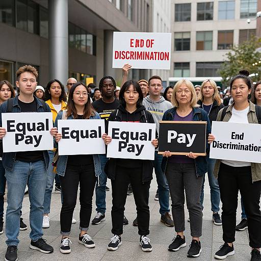 Diverse Protest for Equal Pay