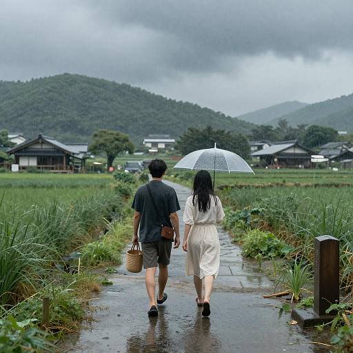 Ultra-Detailed Rural Japan in Summer Rain