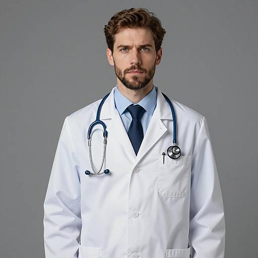 Male Doctor in White Lab Coat