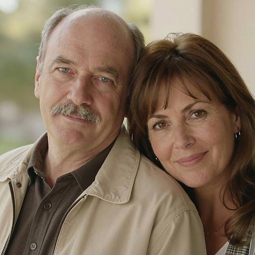 Warm Moment of a Middle-Aged Couple