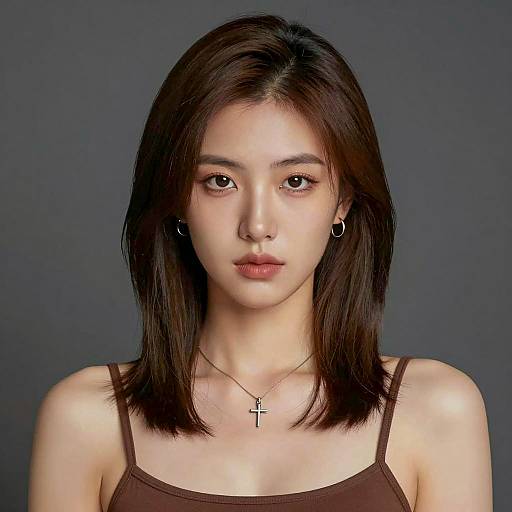 Photorealistic Portrait of Young Asian Woman