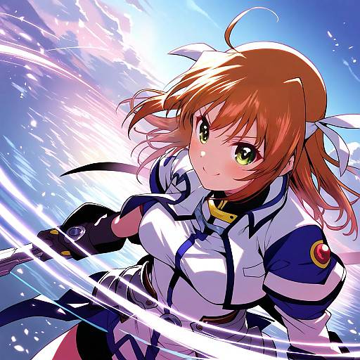 Illustration of Arisa bannings, lyrical nanoha in the style of Ono misao