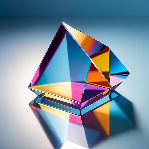 Colorful Glass Geometric Prism