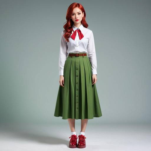 Stylish Girl in Colorful Fashion