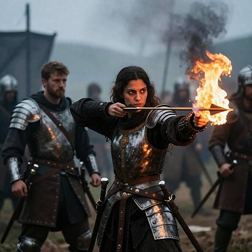 Dramatic Medieval Battle Photography Scene