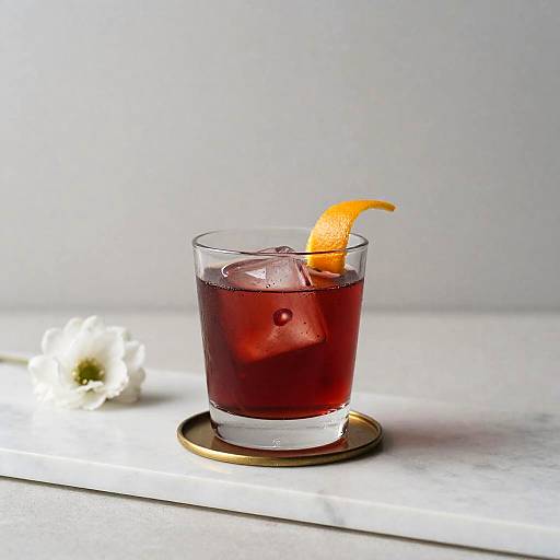 Refined Pomegranate Rum Old-Fashioned Shot
