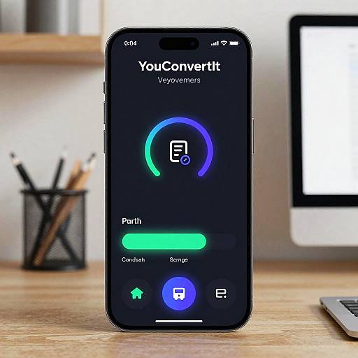 YouConvertIt App UI Dark Mode