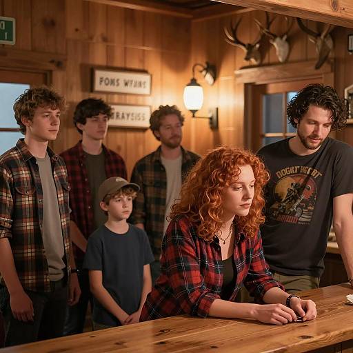 Cozy Gathering in a Rustic Room