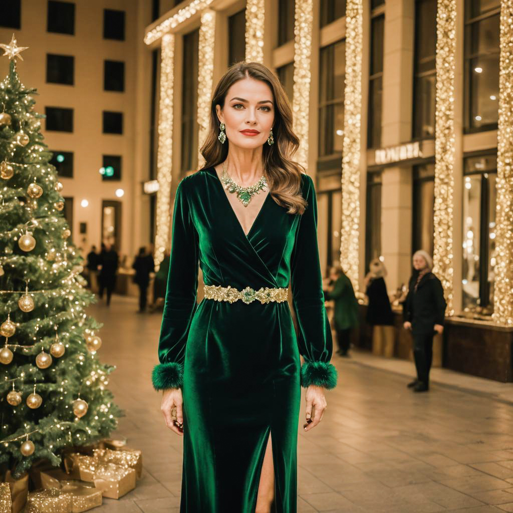 Elegant Christmas Party Fashion Snapshot