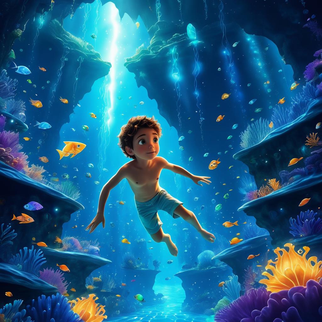 Whimsical Underwater Adventure Movie Poster