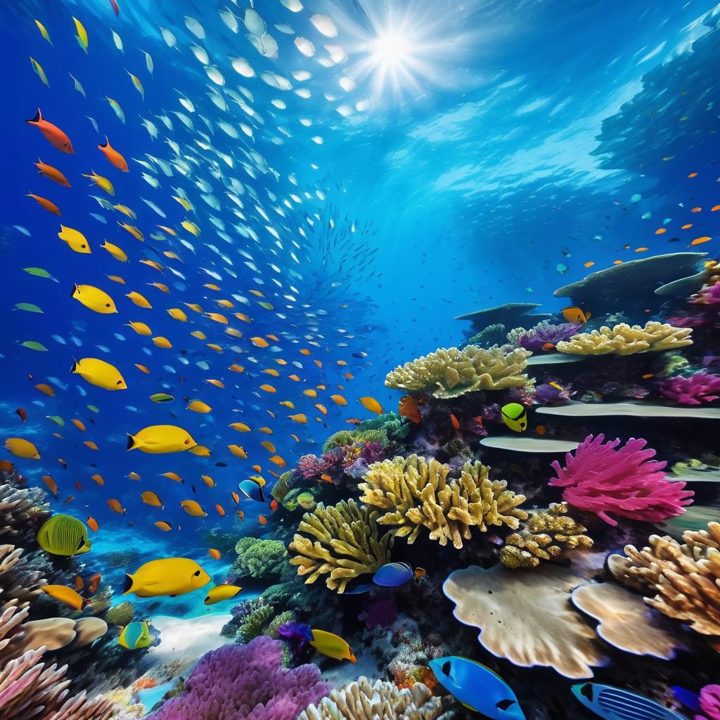 Vivid Underwater Coral Reef Exploration