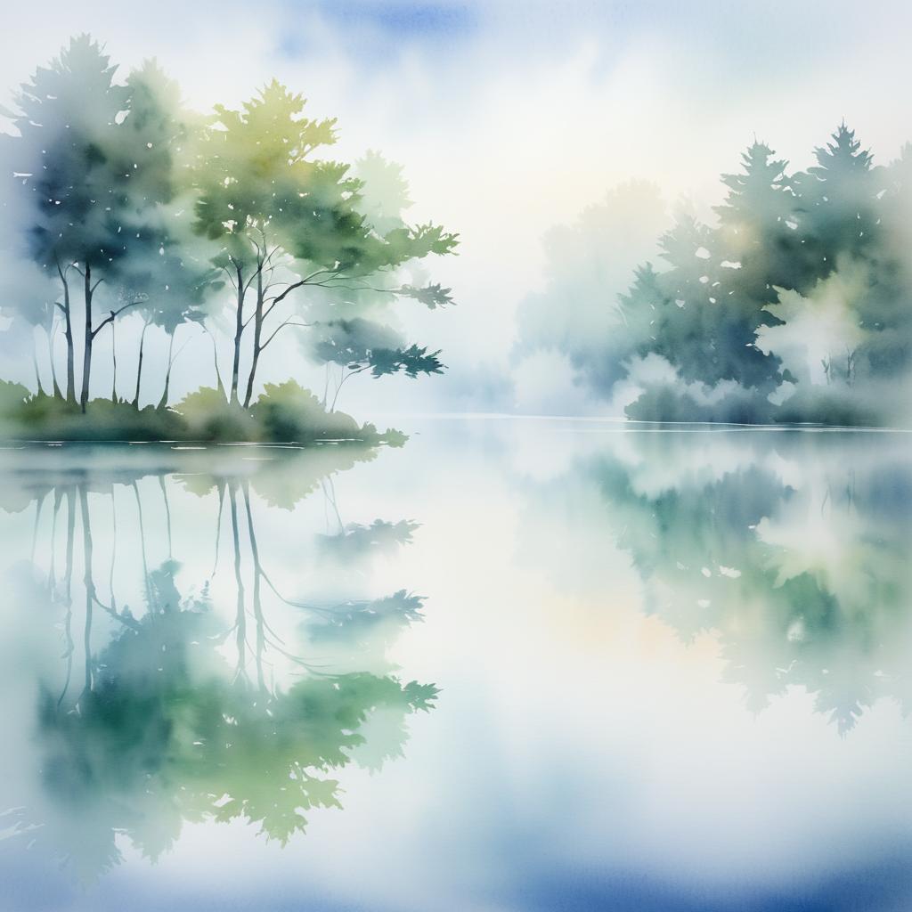 Tranquil Morning at a Serene Lake