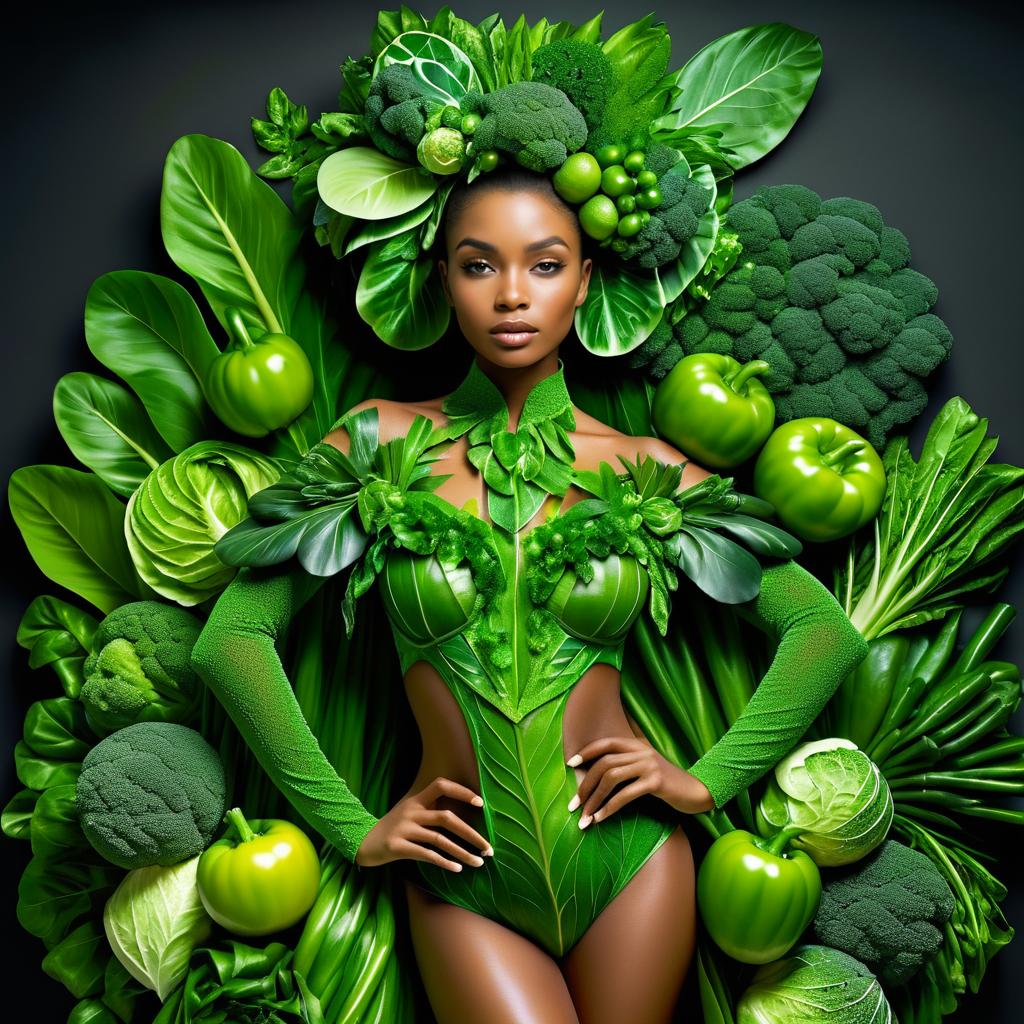 Fashion Artistry with Fresh Vegetables