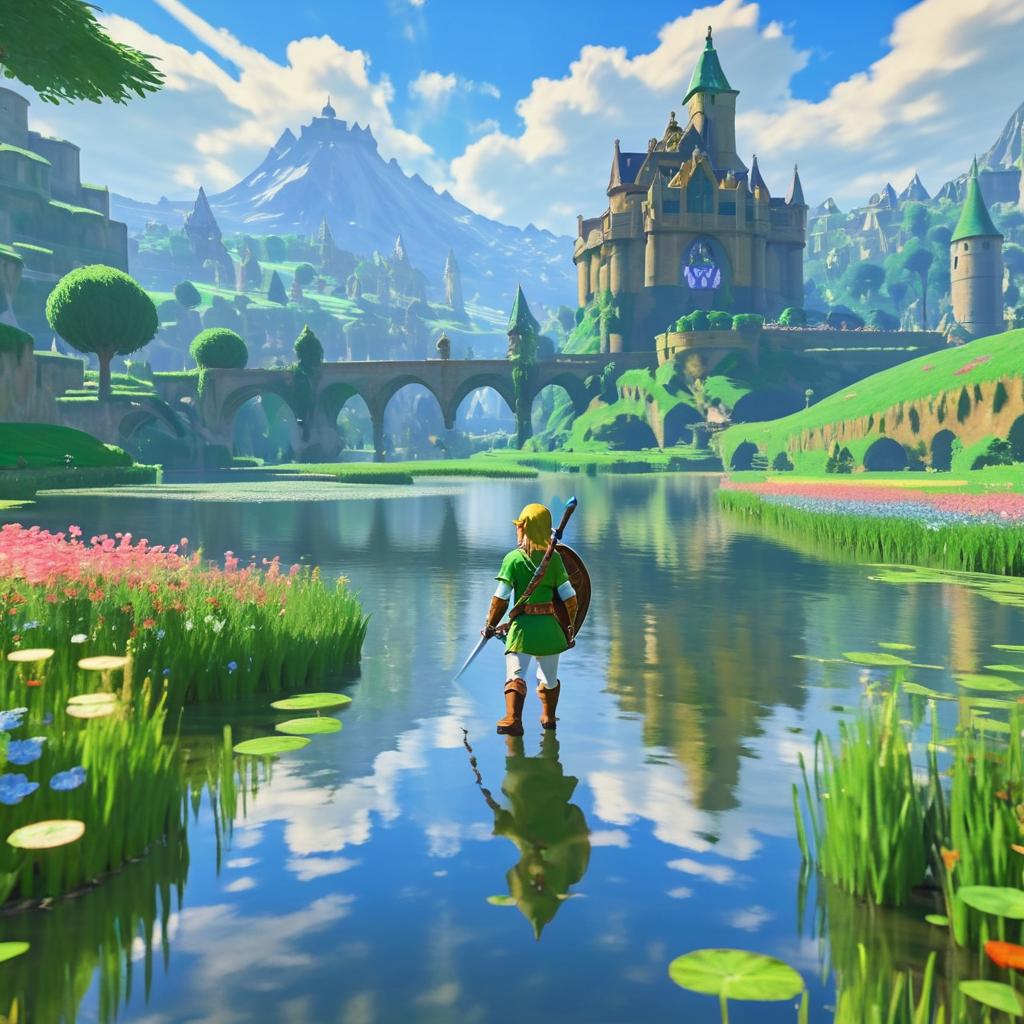 Link in Hyrule: Monet's Masterpiece 8K