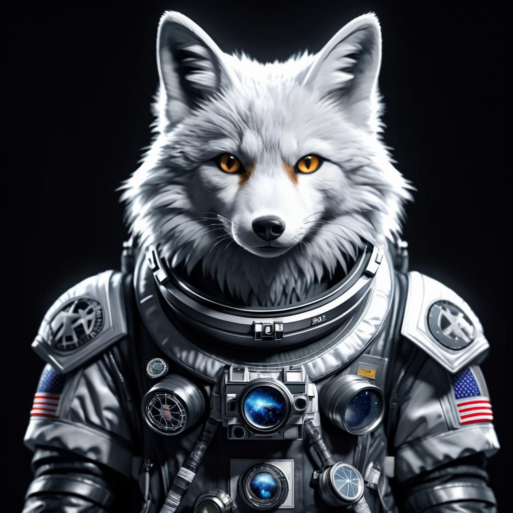 Astonishing Silver Fox Astronaut Portrait