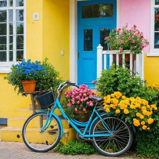 Charming Outdoor Scene with Abundant Flowers