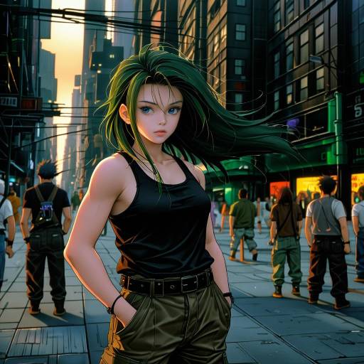 Determined Girl in Final Fantasy VII