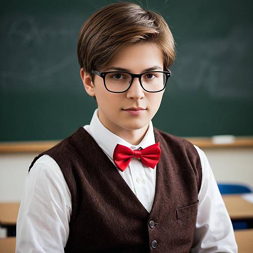 Nerdy Classroom Costume Male Portrait