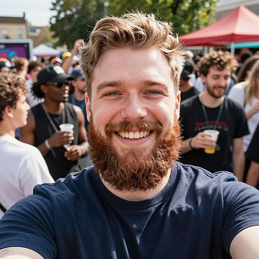 Mr Beast Outdoor Selfie with Friends