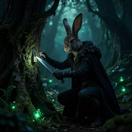 Rabbitfolk Rogue in Enchanted Forest