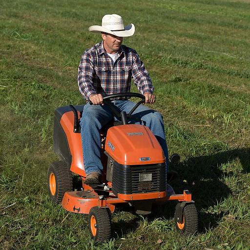 Cowboy Sunlight: Lawn Mower Adventure
