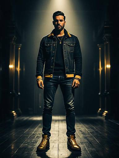 Cinematic Stylish Man in Jeans