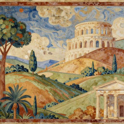 Roman Fresco Meets Vector Art