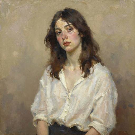 Impressionist Portrait of Calm Woman