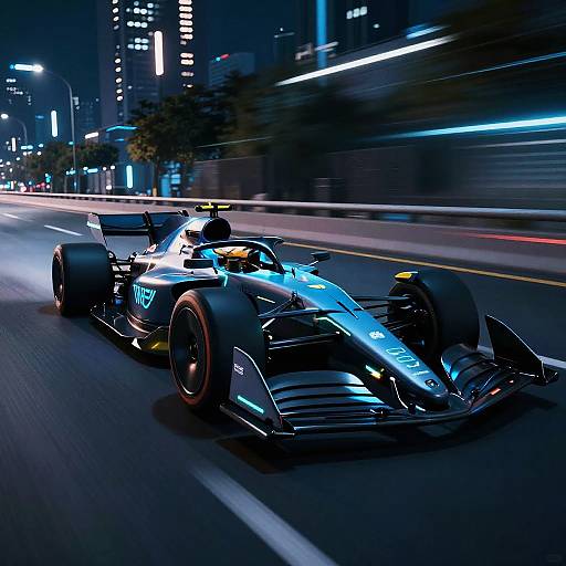 Futuristic Cyberpunk Neon Racing