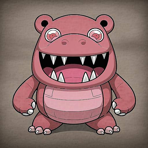 Illustration of Slowpoke, pokemon in the style of Udon (shiratama)