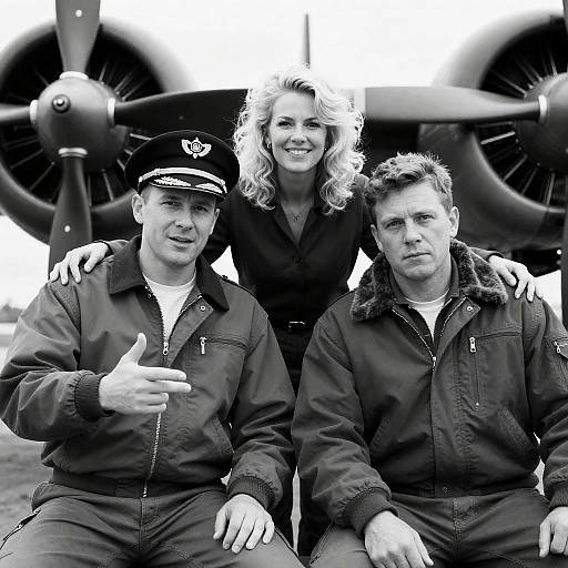 Vintage Military Plane Portrait